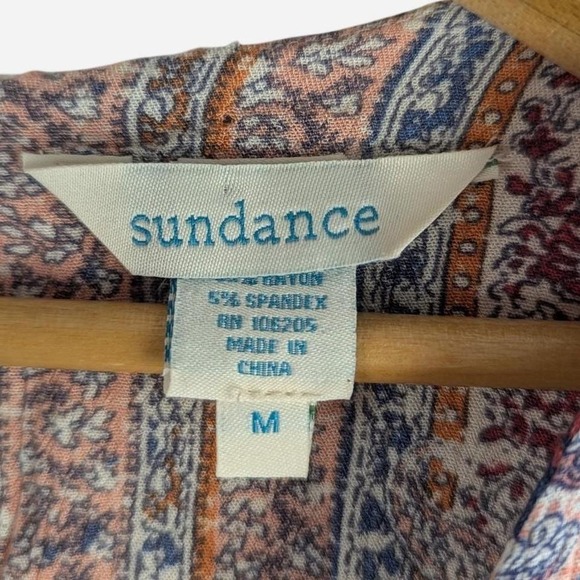 Sundance My Favorite Dress Patchwork Floral Boho Mini Navy Coral Medium - Picture 8 of 8